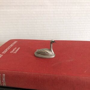 Vtg Gatehouse Studios Pewter Swan Miniature Figurine